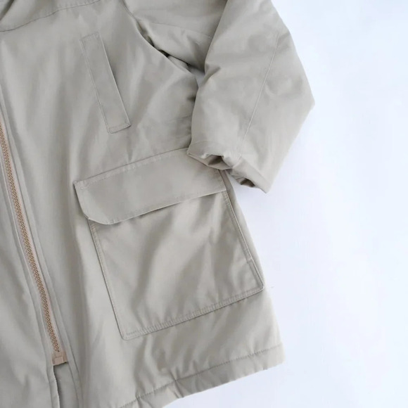 Vintage London Fog  Maincoats Tan Zip Up Puffer Winter Coat Size 42 - Picture 5 of 14